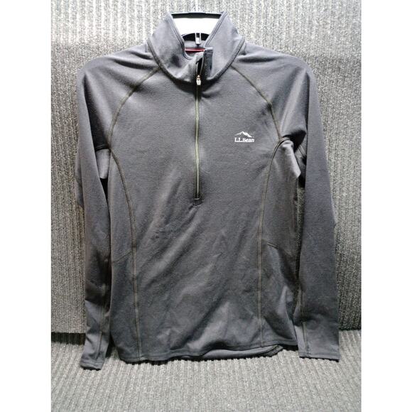 L.L Bean Women 1/4 Zip Activewear Shirt Gray - Picture 1 of 4